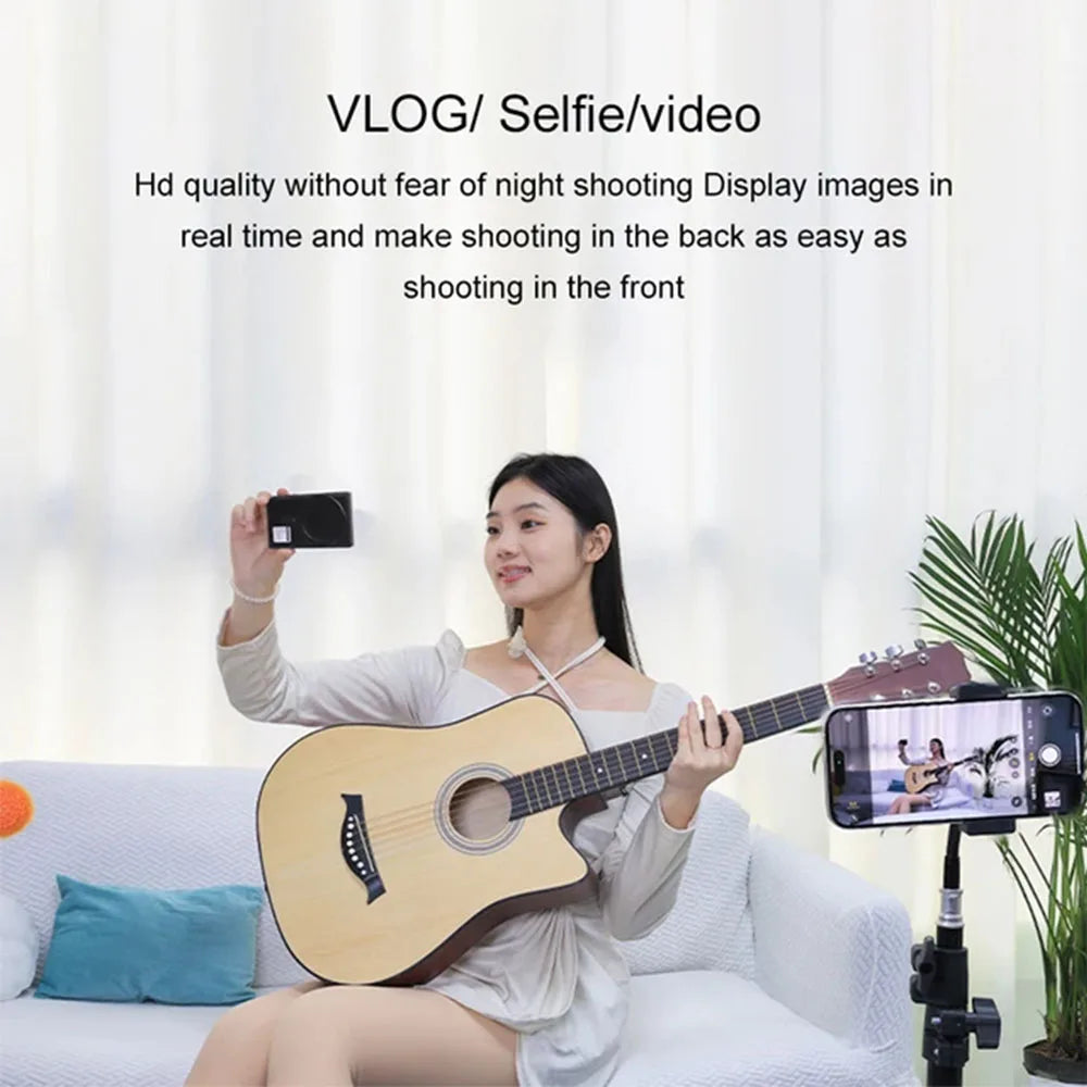 Support magnétique pour téléphone, moniteur pour vlog, selfie, écran, clip de fixation, caméra arrière, pour selfie, vlog, diffusion en direct, TK