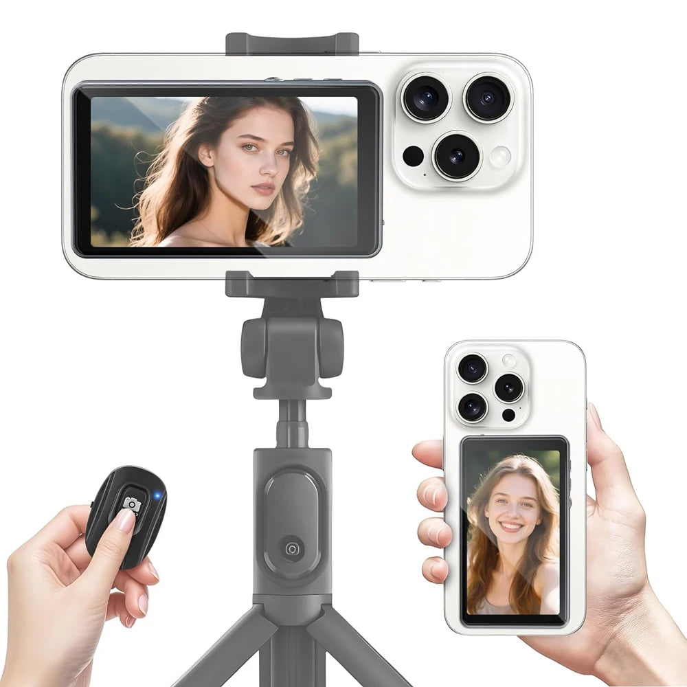 Support magnétique pour téléphone, moniteur pour vlog, selfie, écran, clip de fixation, caméra arrière, pour selfie, vlog, diffusion en direct, TK