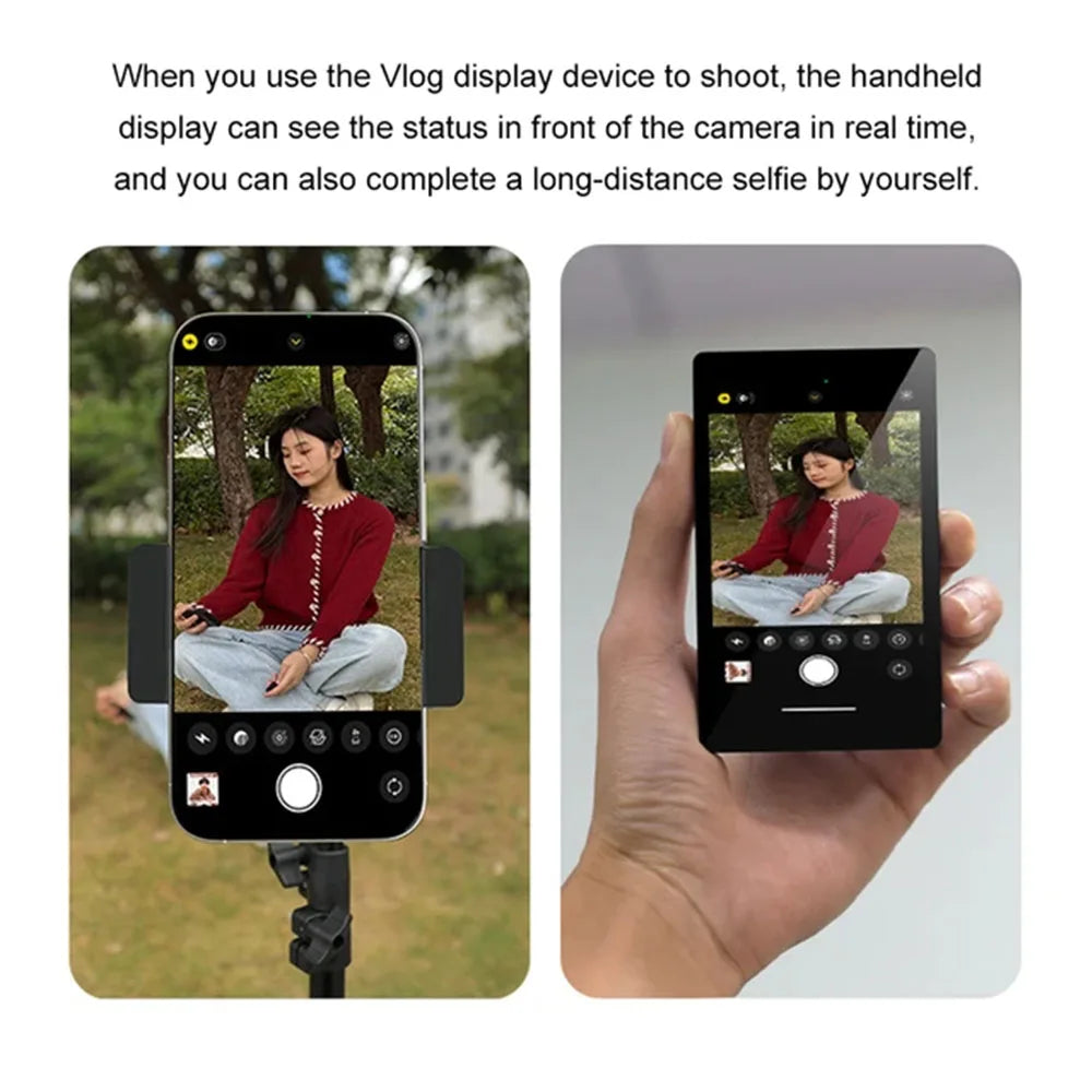 Support magnétique pour téléphone, moniteur pour vlog, selfie, écran, clip de fixation, caméra arrière, pour selfie, vlog, diffusion en direct, TK